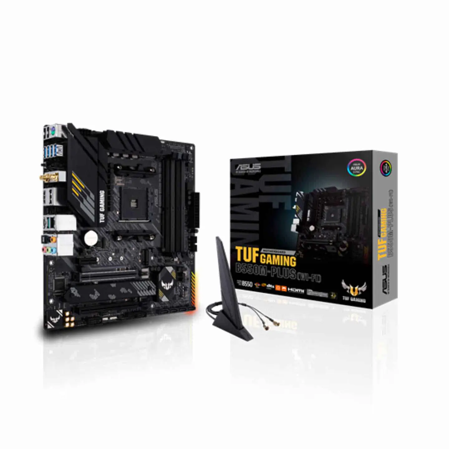 Placa Madre Asus TUF Gaming B550M-PLUS (Wi-Fi), AURA Sync, dual M.2, HDM, AM4 AMD Ryzen 1