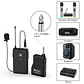 Set profesional: Micrófono inalámbrico fifine K037B, con auriculares y micrófonos de solapa Lavalier - Miniatura 3