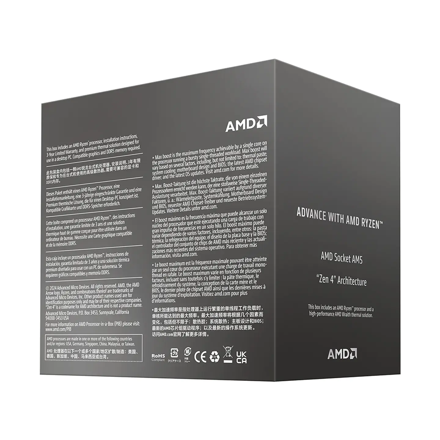 Procesador AMD Ryzen 5 8400F,  4.7GHZ Max 6core/12 hilos AM5 4
