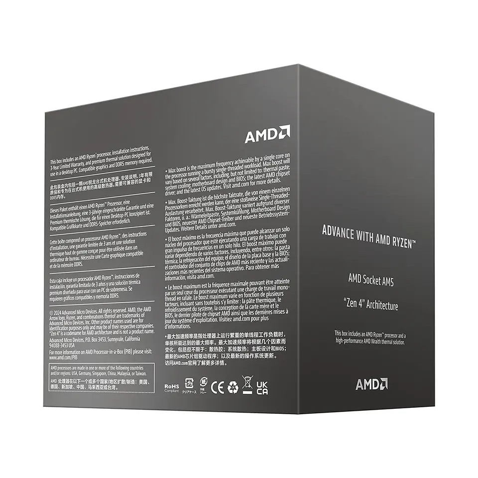 Procesador AMD Ryzen 5 8400F,  4.7GHZ Max 6core/12 hilos AM5 4