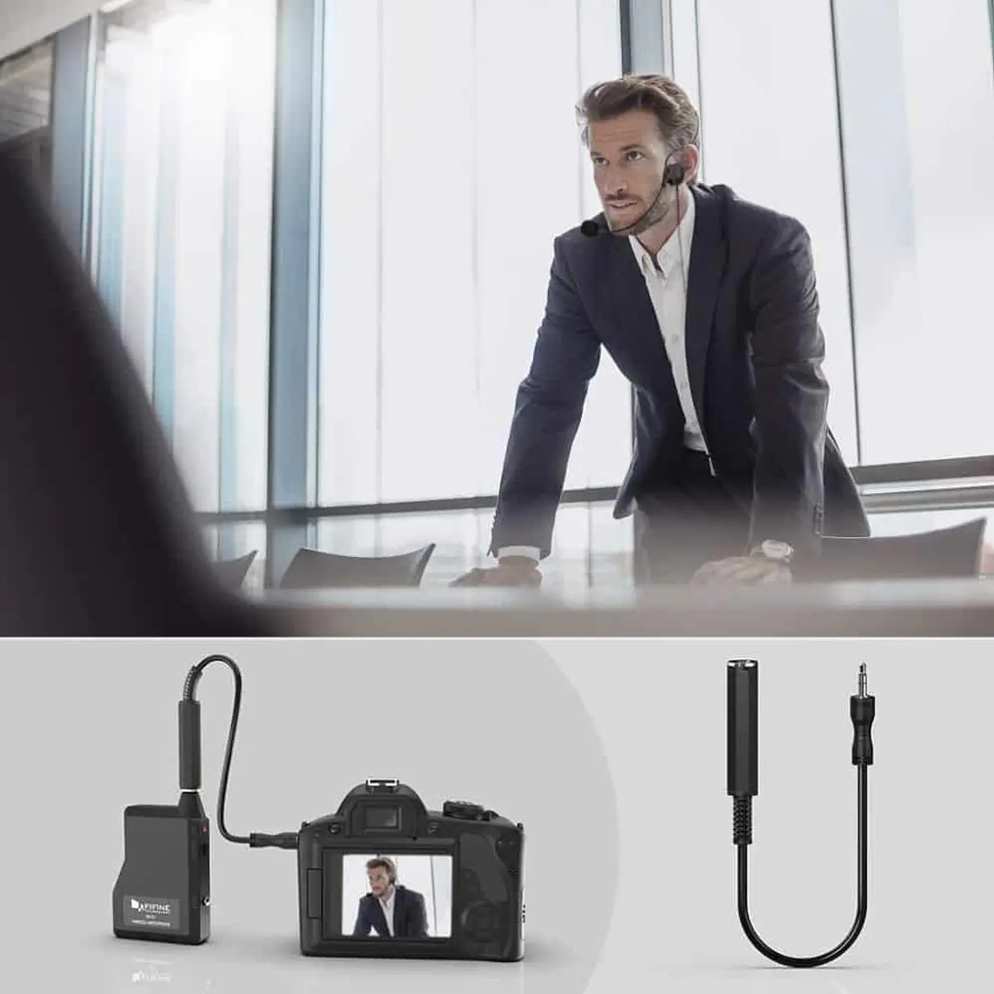 Set profesional: Micrófono inalámbrico fifine K037B, con auriculares y micrófonos de solapa Lavalier 6