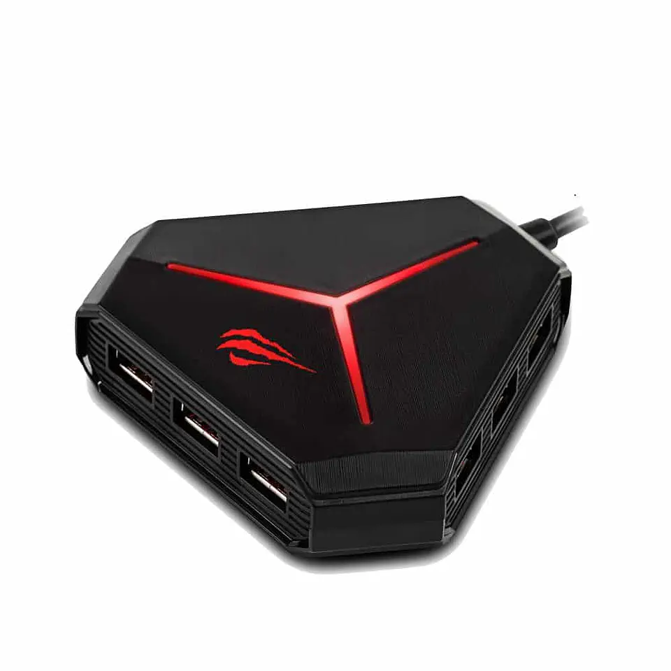 Adaptador Hub GameNote H95 - conecta fonos, teclado, mouse, SD a PC y consolas 2