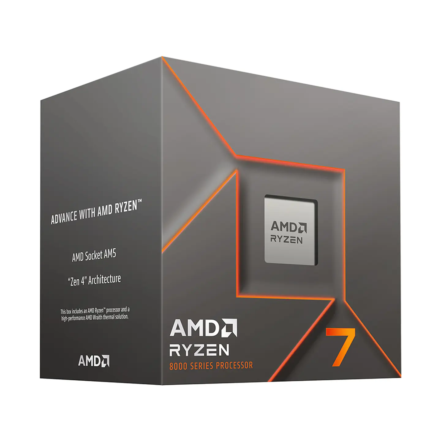 Procesador AMD Ryzen 7 8700F, 5GHz Max, 8core 16hilos, AM5 3