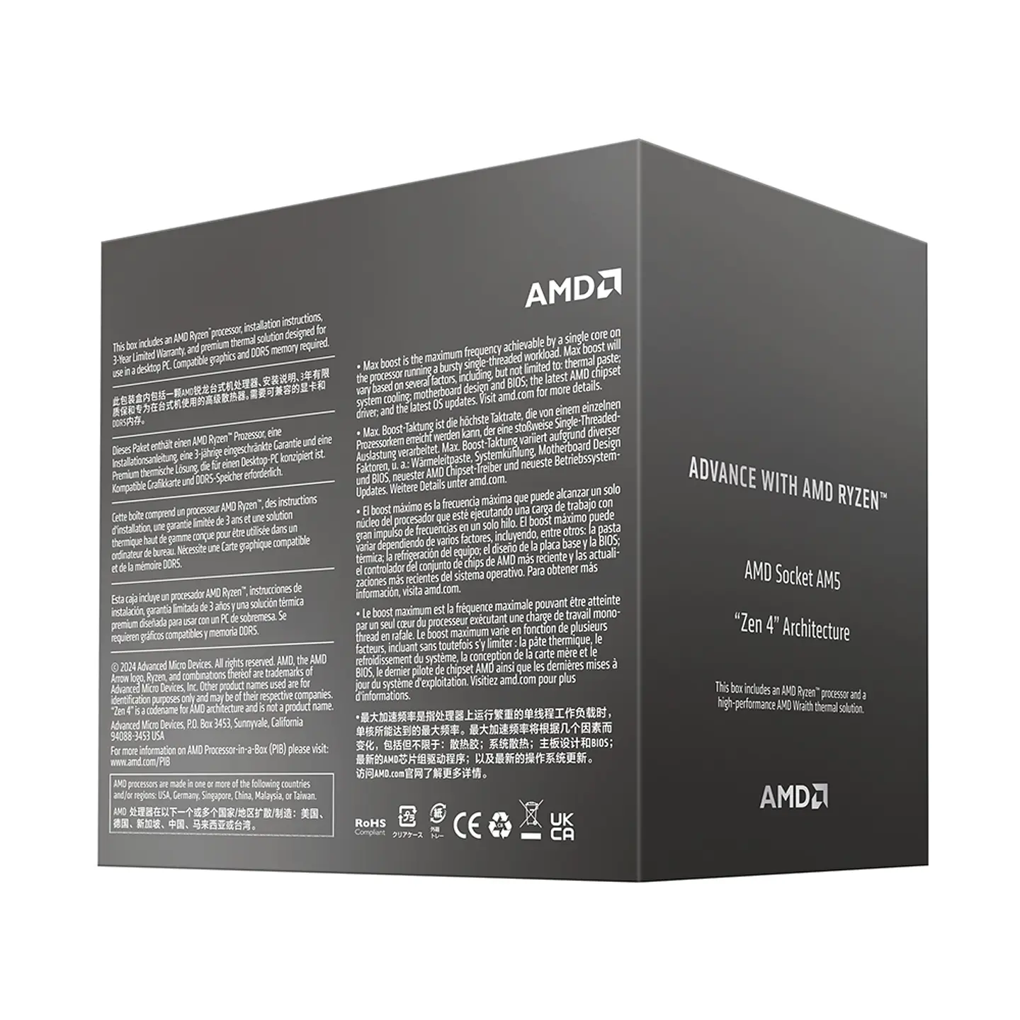 Procesador AMD Ryzen 7 8700F, 5GHz Max, 8core 16hilos, AM5 4