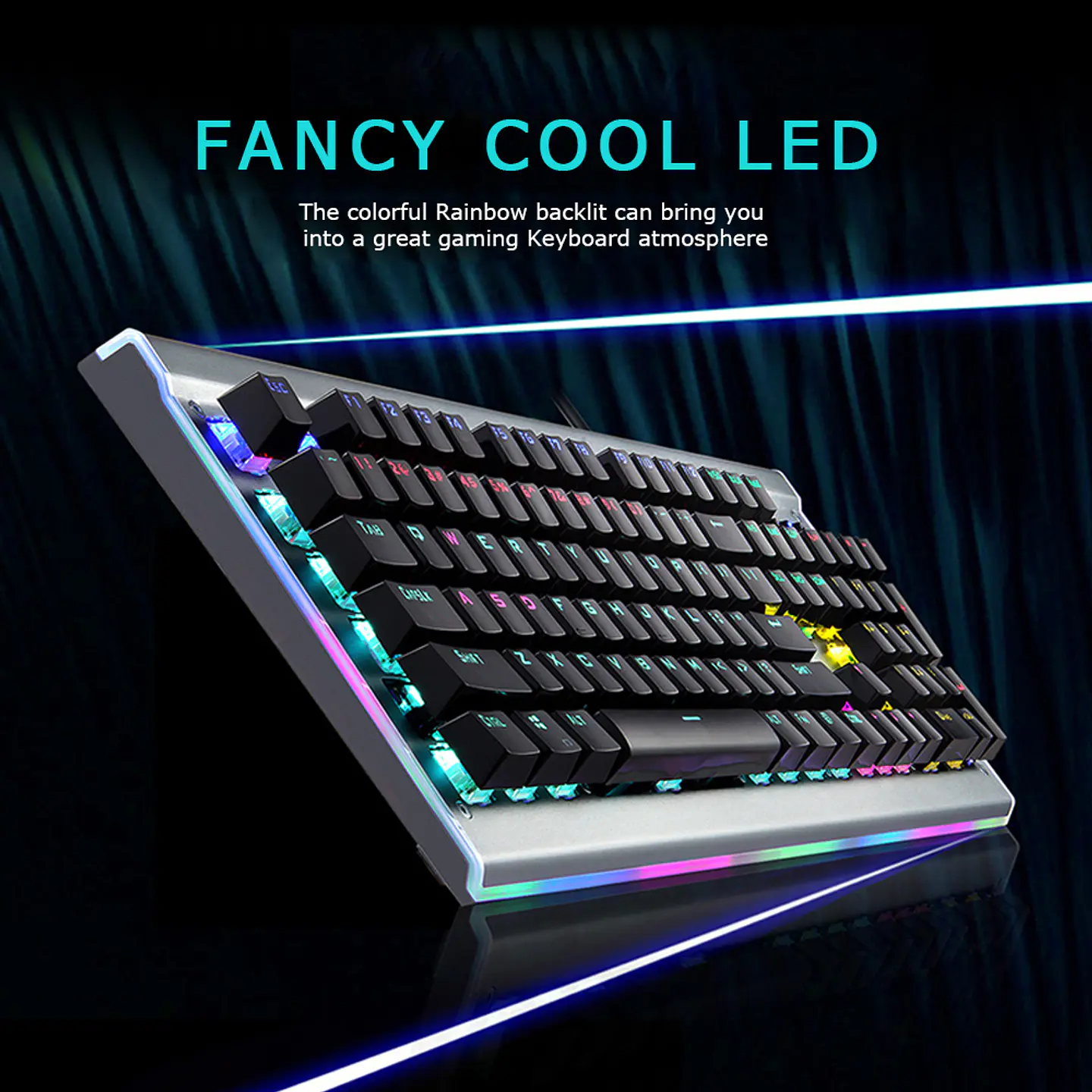 Teclado gamer mecánico HP - RGB GK520, black switch 6