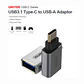 Adaptador Unitek OTG USB-C, 3.1 Tipo C A Usb Hembra - Miniatura 1