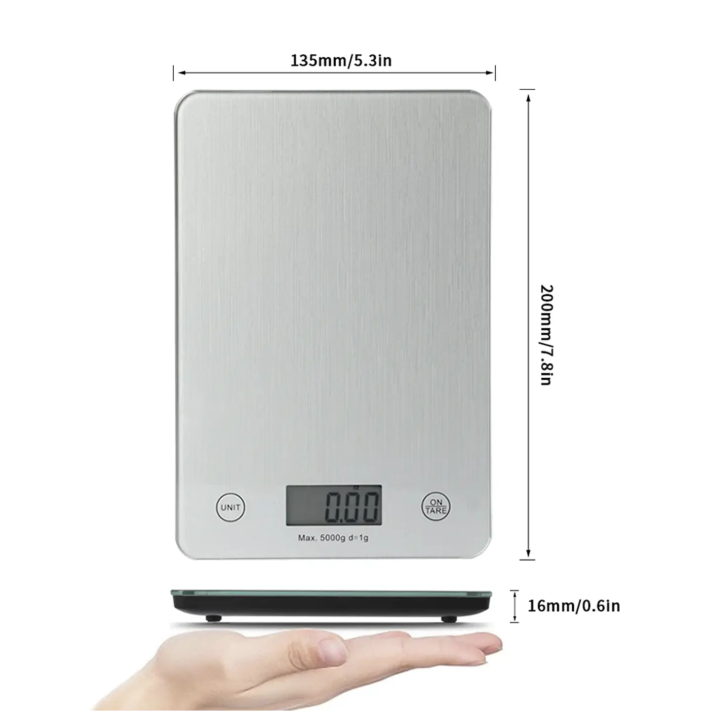 Balanza Gramera Pesa Digital De Cocina Joyeria 0,1 A 5KG 7