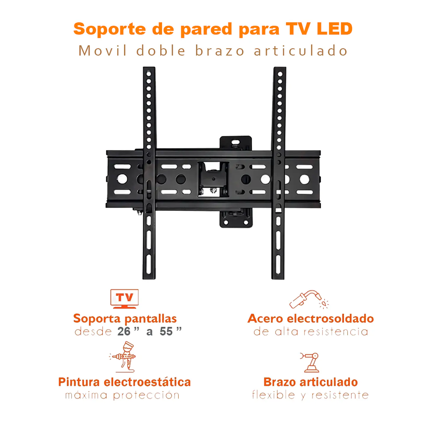 Soporte de esquina Para Tv Brazo Articulado 26'' hasta 63'' 2