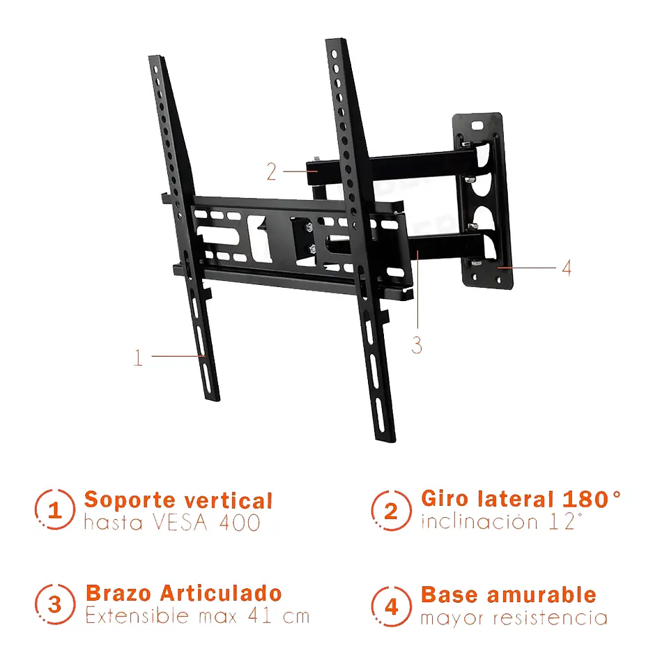 Soporte de esquina Para Tv Brazo Articulado 26'' hasta 63'' 3