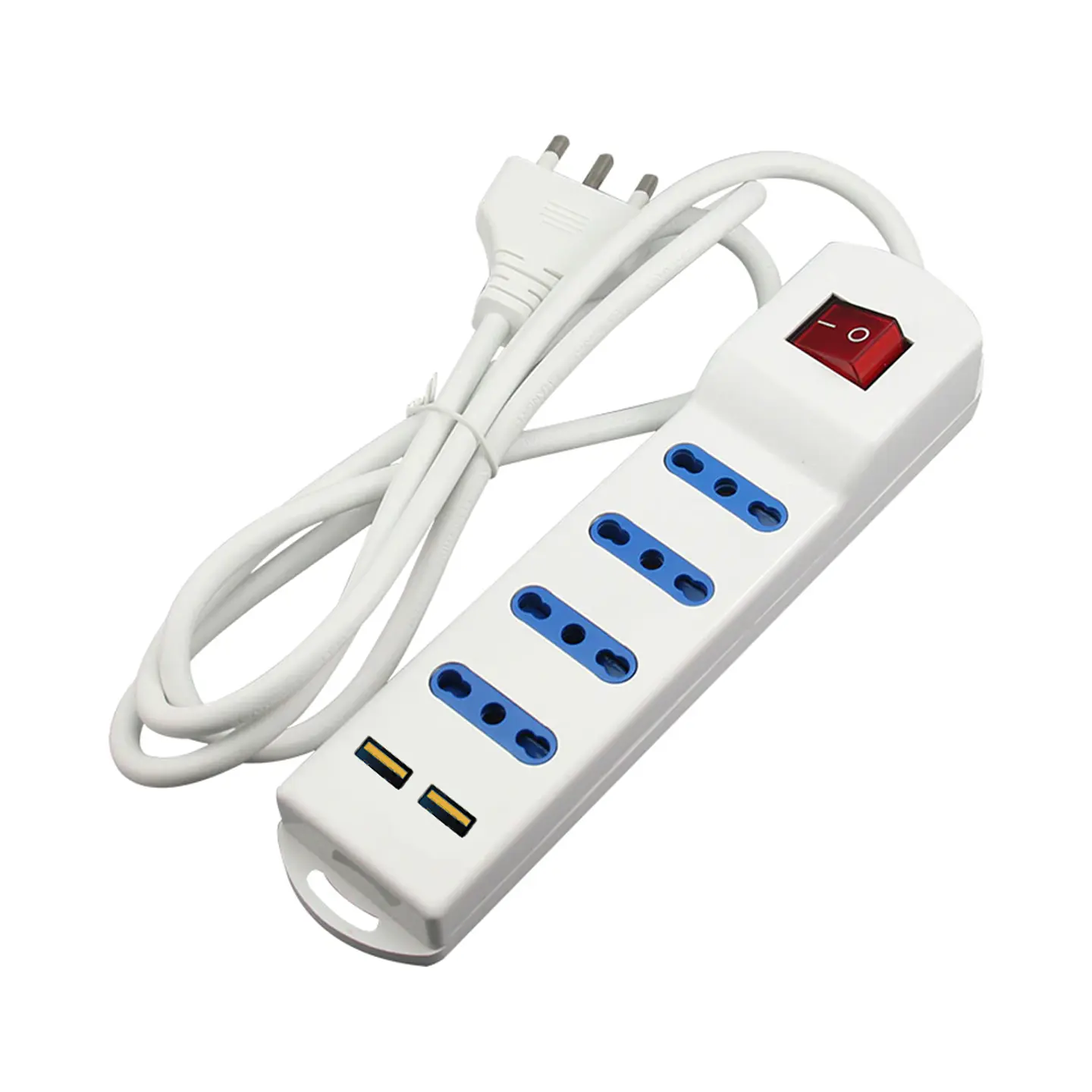 Alargador Zapatilla Eléctrico Con Switch 4 Tomas 2 Puertos Usb 1
