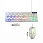 Kit gamer AOAS teclado y mouse, M-400, blanco - Miniatura 1