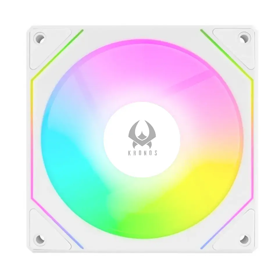 Ventilador Gabinete PC Kronos Eurus, ARGB, 120mm, PWM, White 1