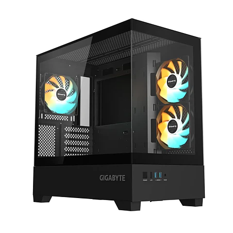 Gabinete Gigabyte C201 Panoramic mATX Vidrio Templado 3fan