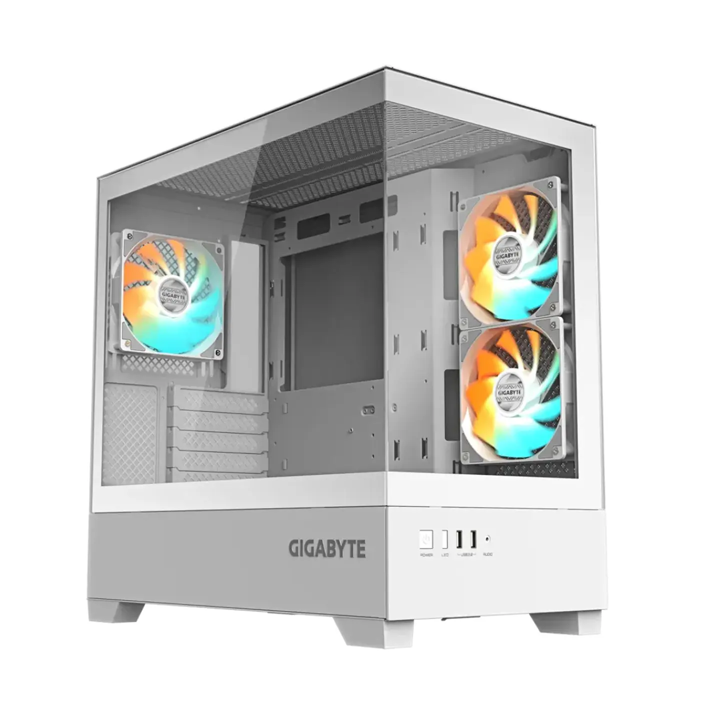 Gabinete Gigabyte C201 ICE Panoramic mATX Vidrio Templado 3fan 1