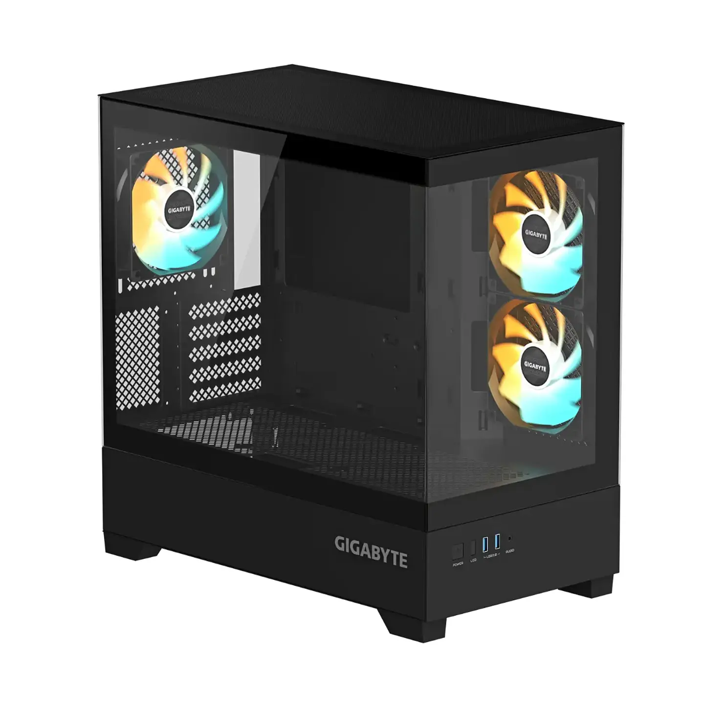 Gabinete Gigabyte C201 Panoramic mATX Vidrio Templado 3fan 2