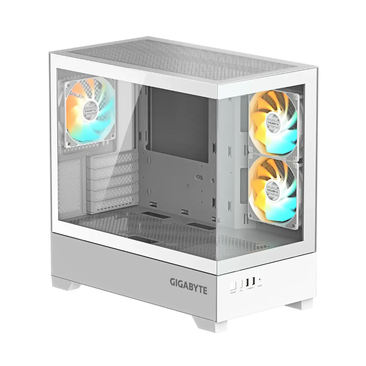 Gabinete Gigabyte C201 ICE Panoramic mATX Vidrio Templado 3fan 2