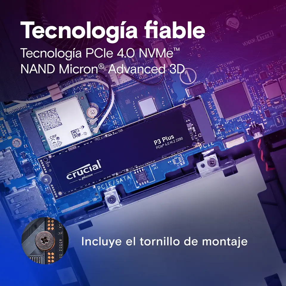 Disco Solido SSD Crucial P3 PLUS 4TB M.2 PciE-4 4800MB/s 4