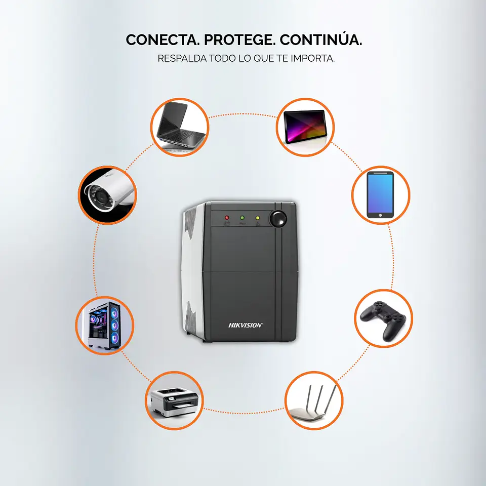 UPS HIKVISION DS-UPS1000 Interactiva 1000VA / 600W, 2