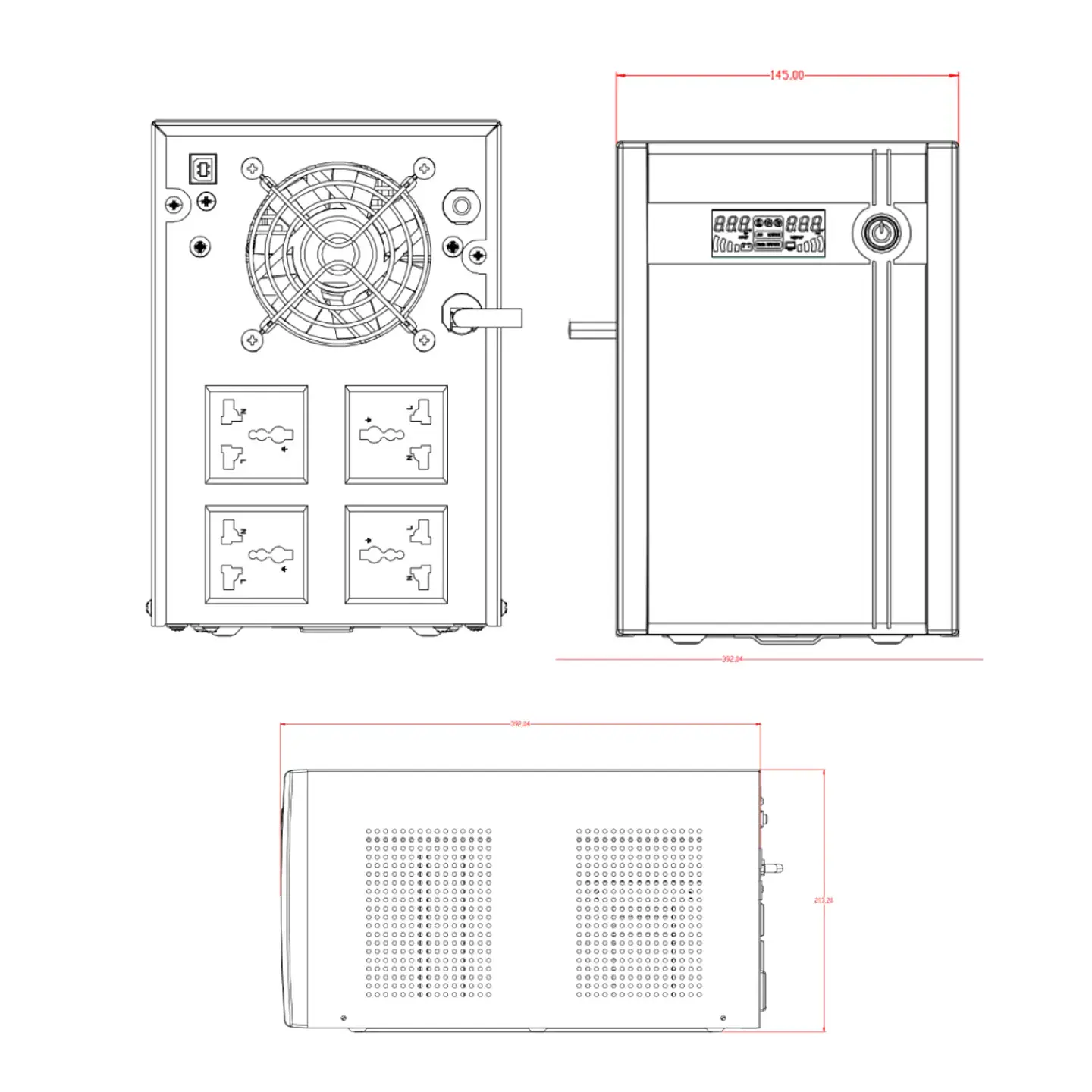 UPS HIKVISION DS-UPS3000 Interactiva 3000VA / 1800W 4