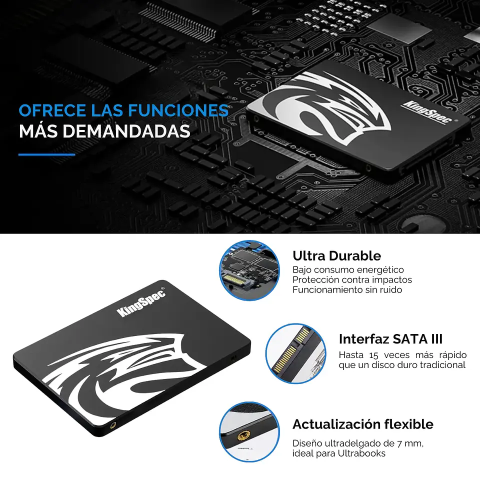 Unidad SSD KingSpec P3 256GB, 2.5 SATAIII, 580 MB/s 4