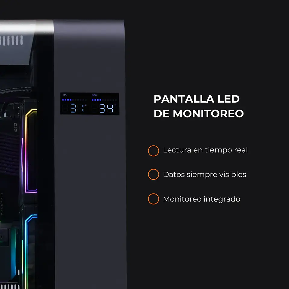 Gabinete Kronos Wentian RGB MATX, Vidrio Templado, USB 3.0 5