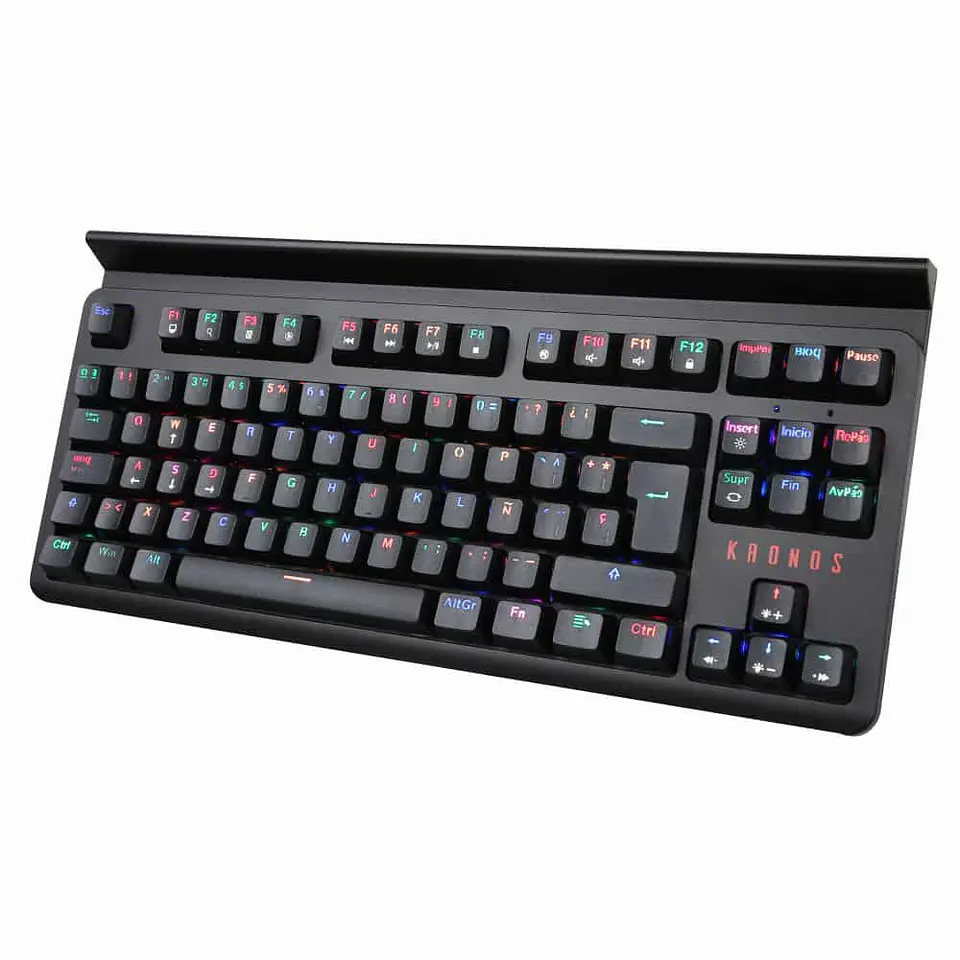 Teclado gamer mecánico Kronos Dual Blade, conexión USB e inalámbrica, RGB 3