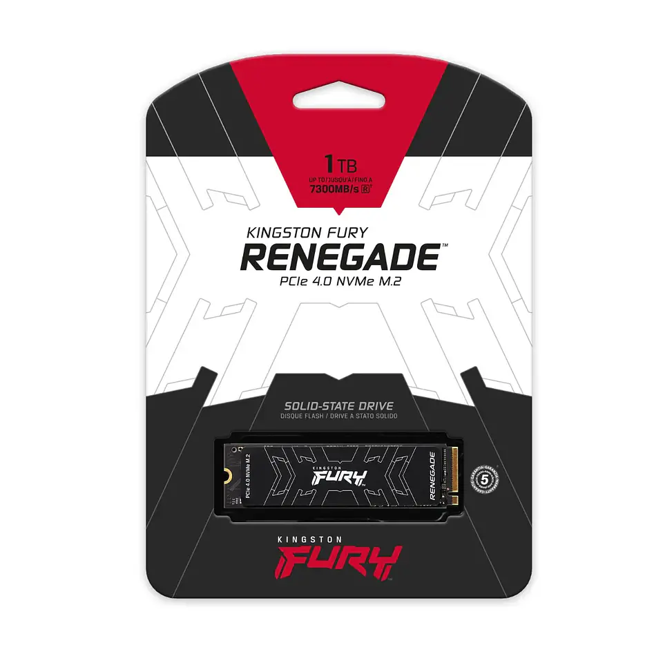 Unidad SSD Kingston Fury Renegade 1TB NVMe M.2 PciE-4 7300MB/s 2