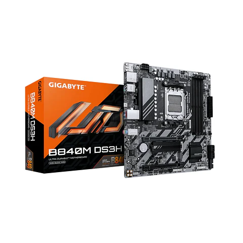 Placa Madre Gigabyte B840M DS3H, AM5 DDR5, M.2, mATX