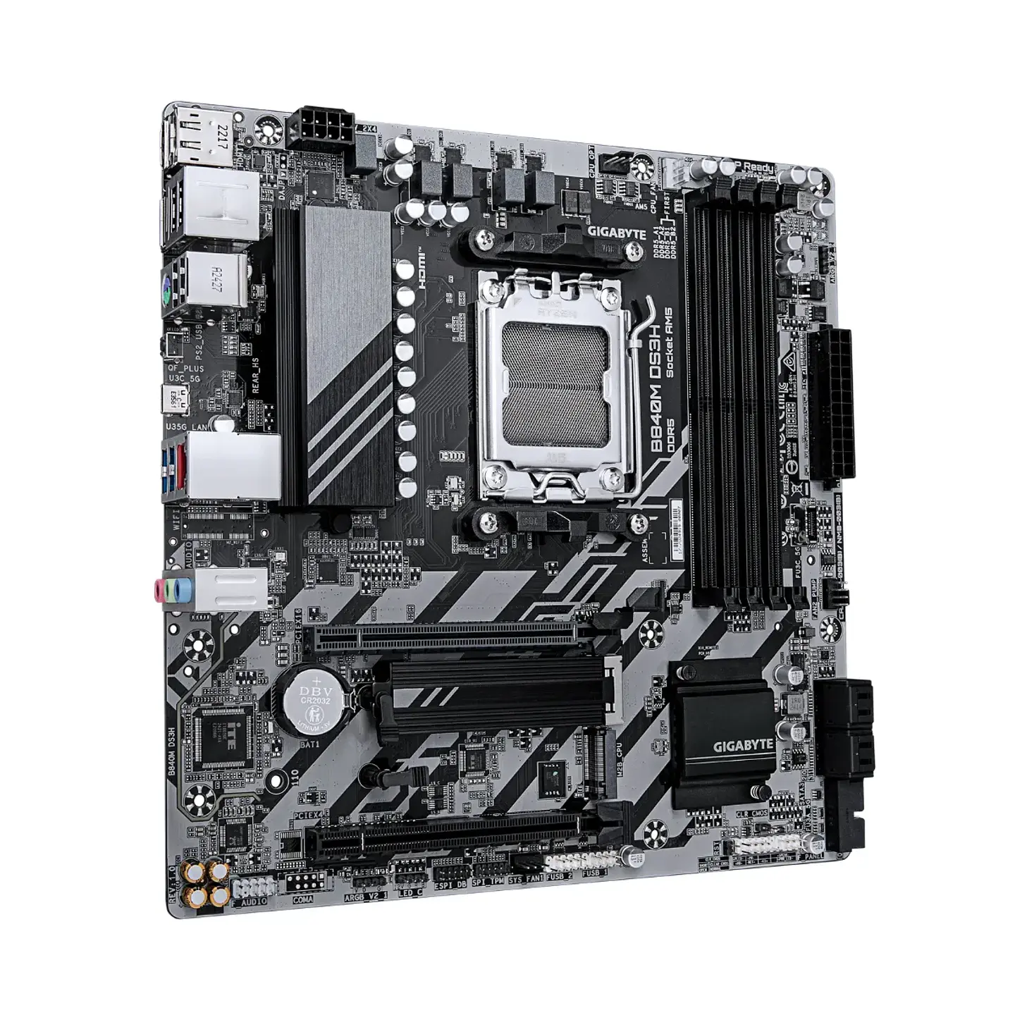 Placa Madre Gigabyte B840M DS3H, AM5 DDR5, M.2, mATX 3