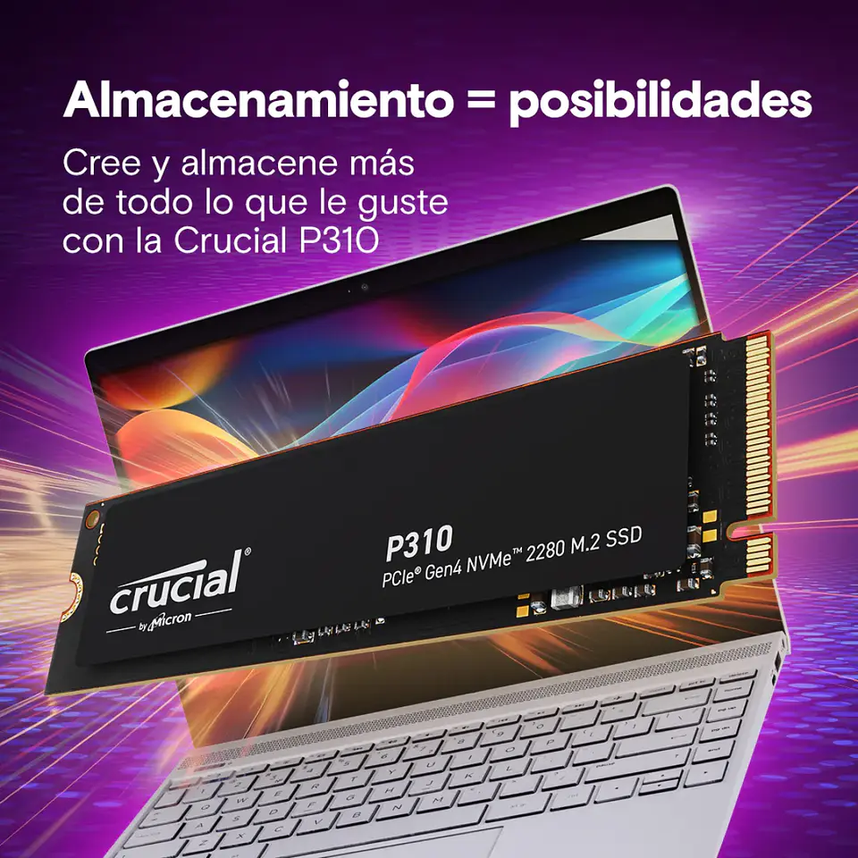 Unidad SSD Crucial P310 1TB NVMe M.2 PCIe 4.0, 7100 MB/s 5