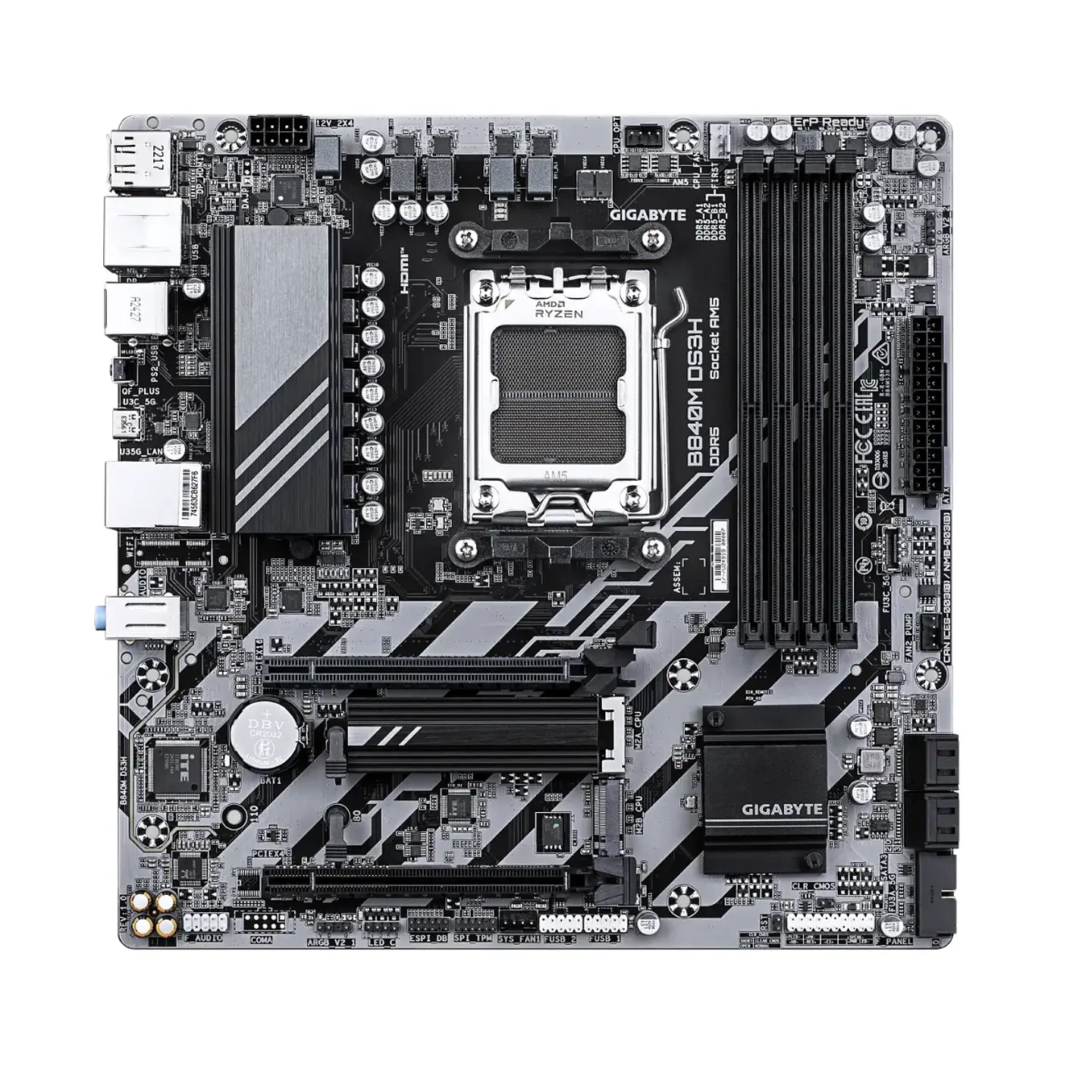 Placa Madre Gigabyte B840M DS3H, AM5 DDR5, M.2, mATX 4