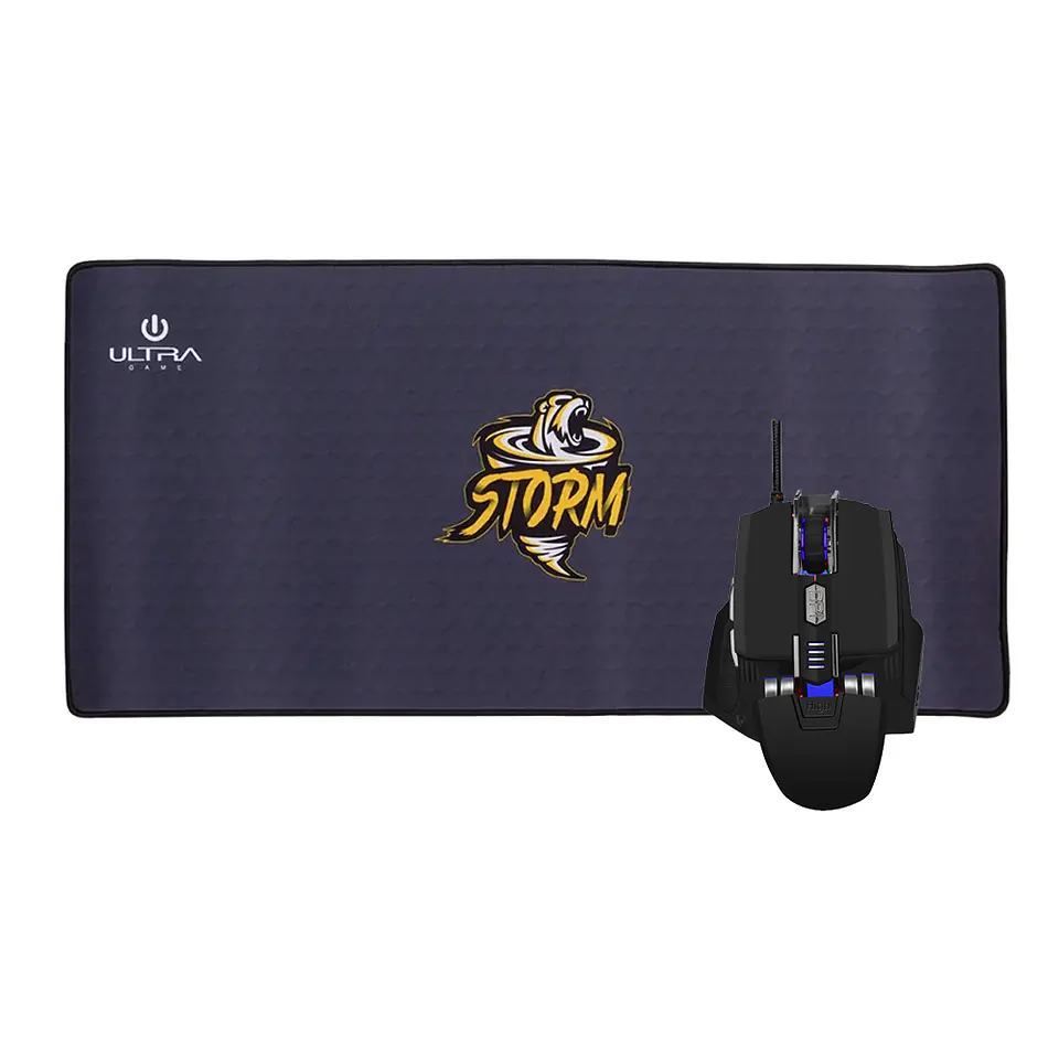 Kit Mousepad Y Mouse Gamer Led Óptico 7 Botones 3200dpi 1