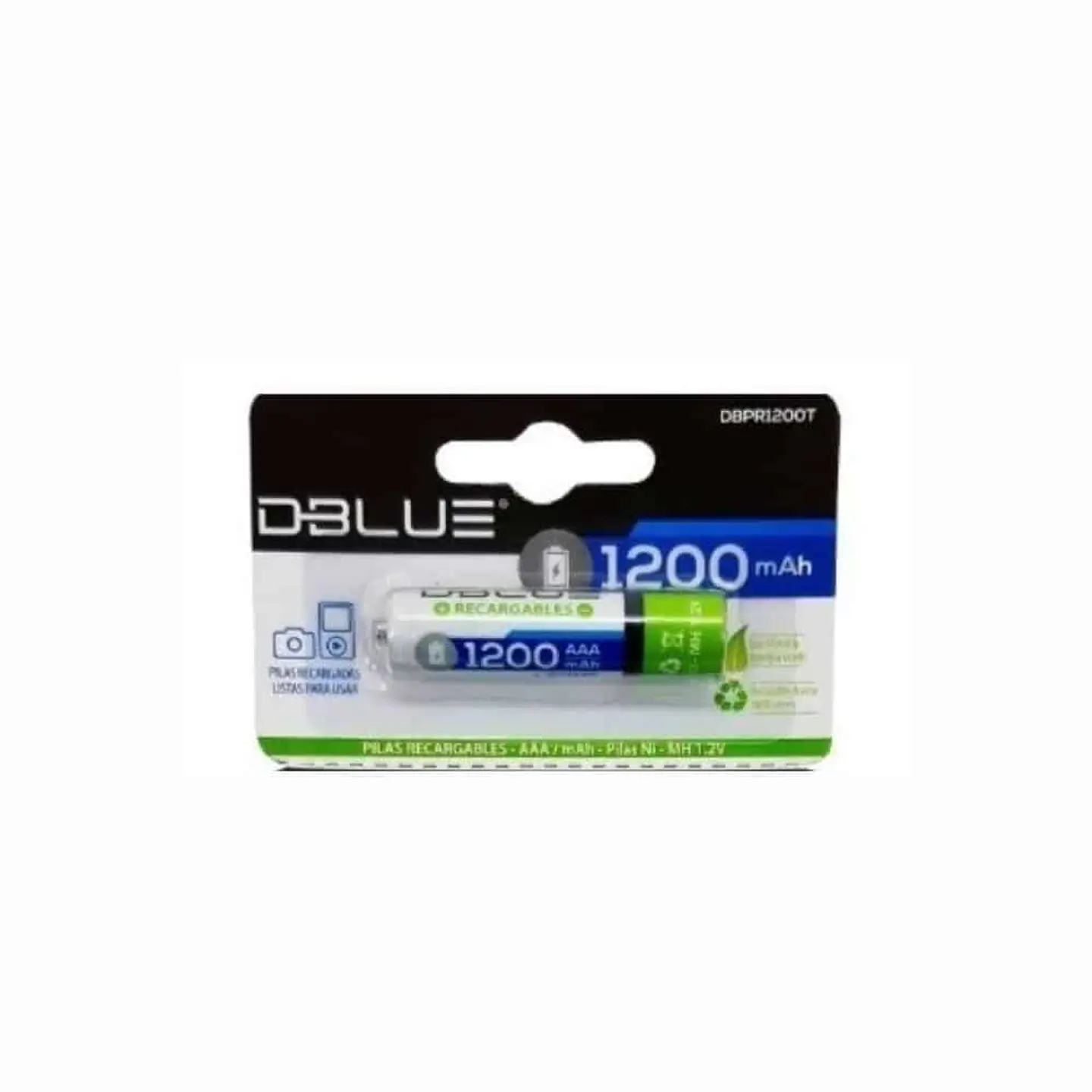 Pila recargable Dblue AAA de 1200mAh – niquel (DBPR2700T) 2