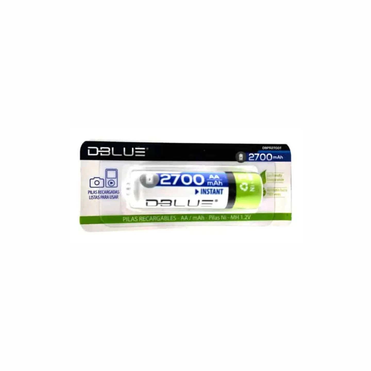 Pila recargable Dblue AA de 2700mAh - niquel (DBPR2700T) 2