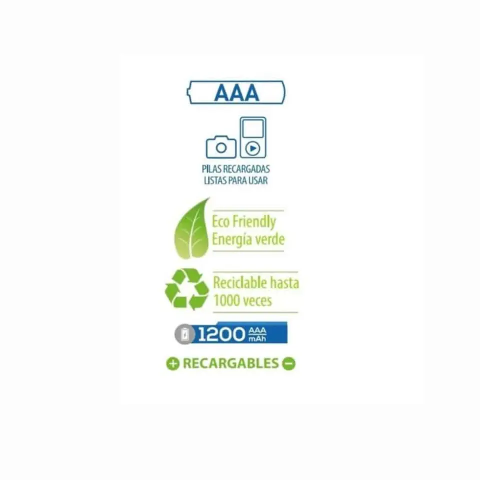Pila recargable Dblue AAA de 1200mAh – niquel (DBPR2700T) 3