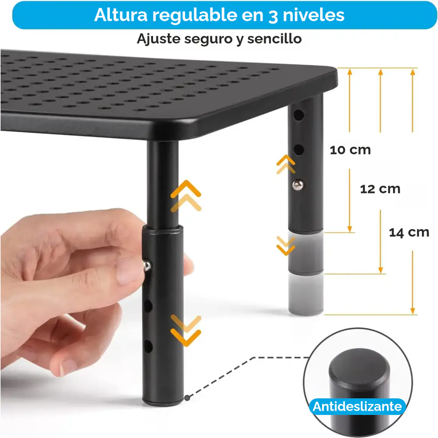 Soporte Base para Monitor, notebook, impresora con 3 niveles 3