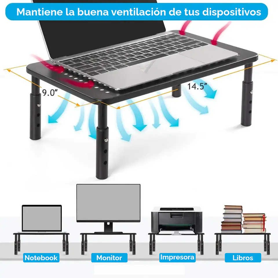 Soporte Base para Monitor, notebook, impresora con 3 niveles 4