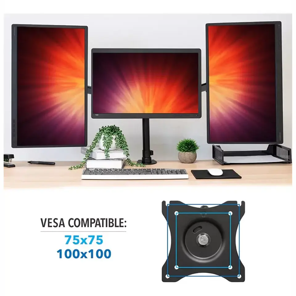 Soporte articulado para 3 Monitores de 13