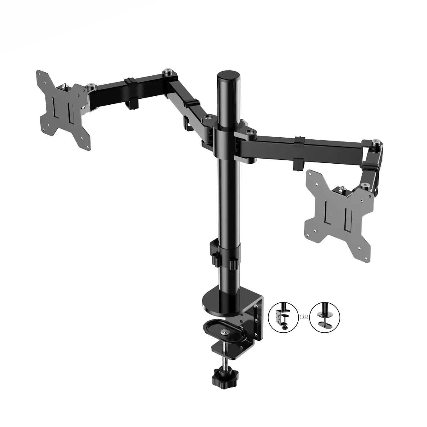 Soporte Doble 2 brazos para Monitor, ajustable base escritorio, 13