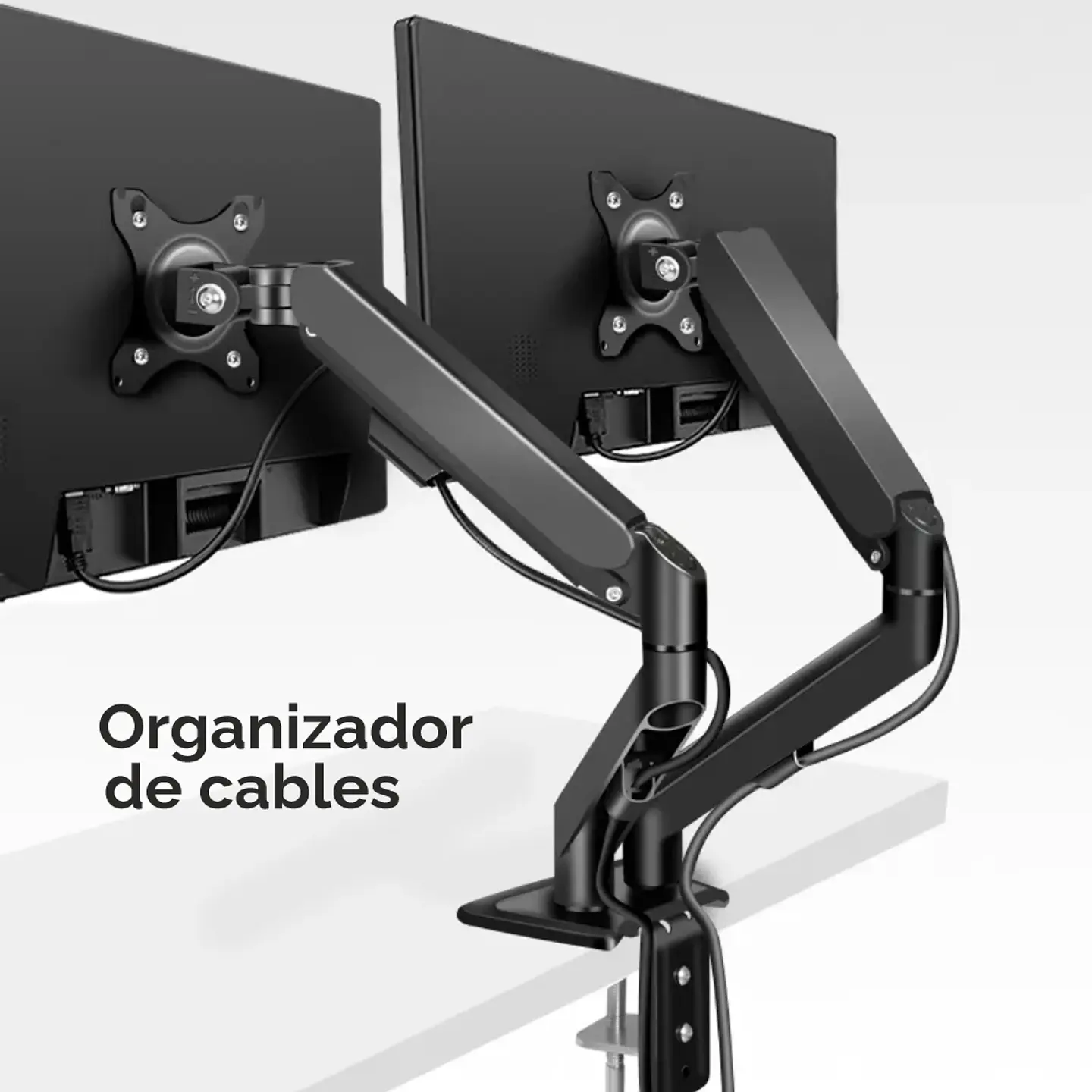 Soporte para Doble Monitor con Neumático, 10
