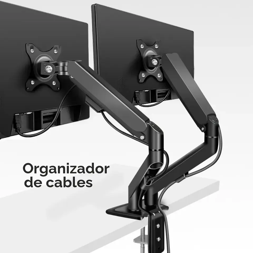 Soporte para Doble Monitor con Neumático, 10