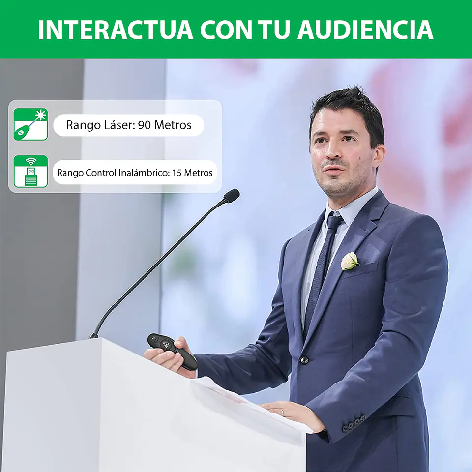 Presentador Diapositivas Puntero Ppt Powerpoint Inalámbrico 5