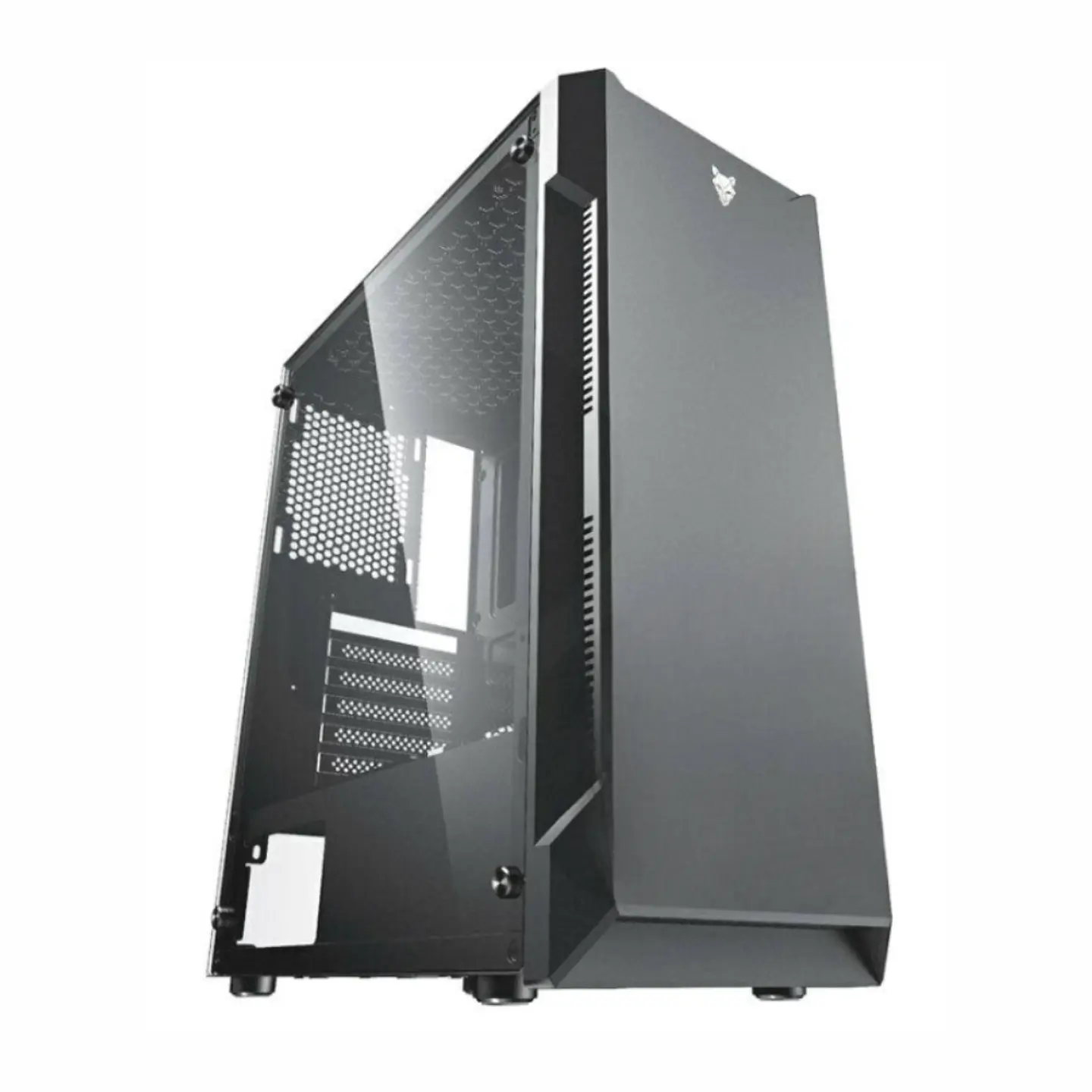 Gabinete Atx con Vidrio Templado Black Star, frontal ABS, USB 3.0 1