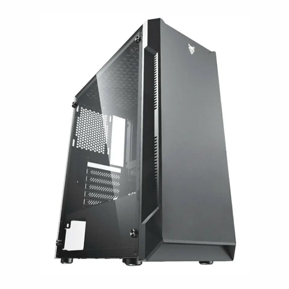 Gabinete Atx con Vidrio Templado Black Star, frontal ABS, USB 3.0 1