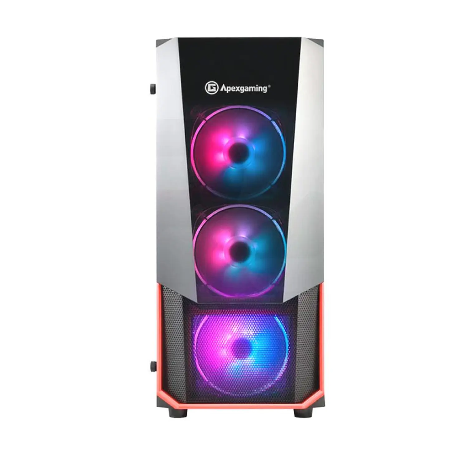 Gabinete E-ATX Apexgaming, modelo Hermès C2, Vidrio Templado, 1 Cooler integrado, USB 3.0 2