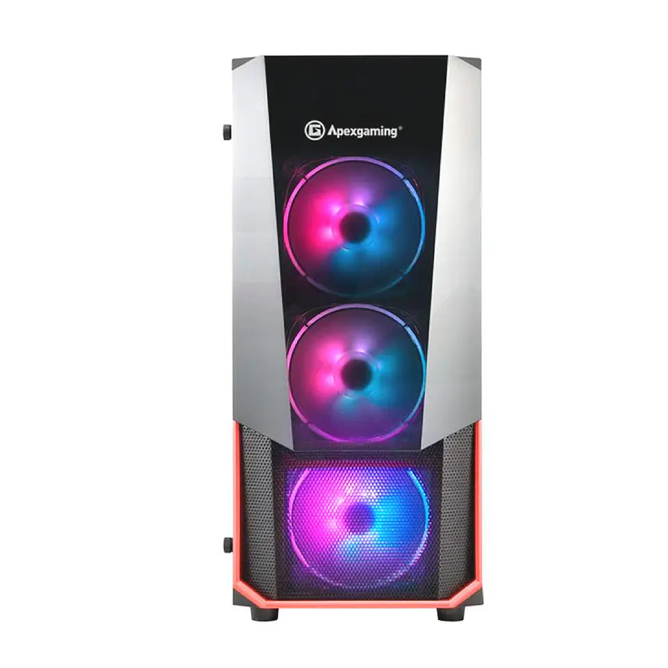 Gabinete E-ATX Apexgaming, modelo Hermès C2, Vidrio Templado, 1 Cooler integrado, USB 3.0 2