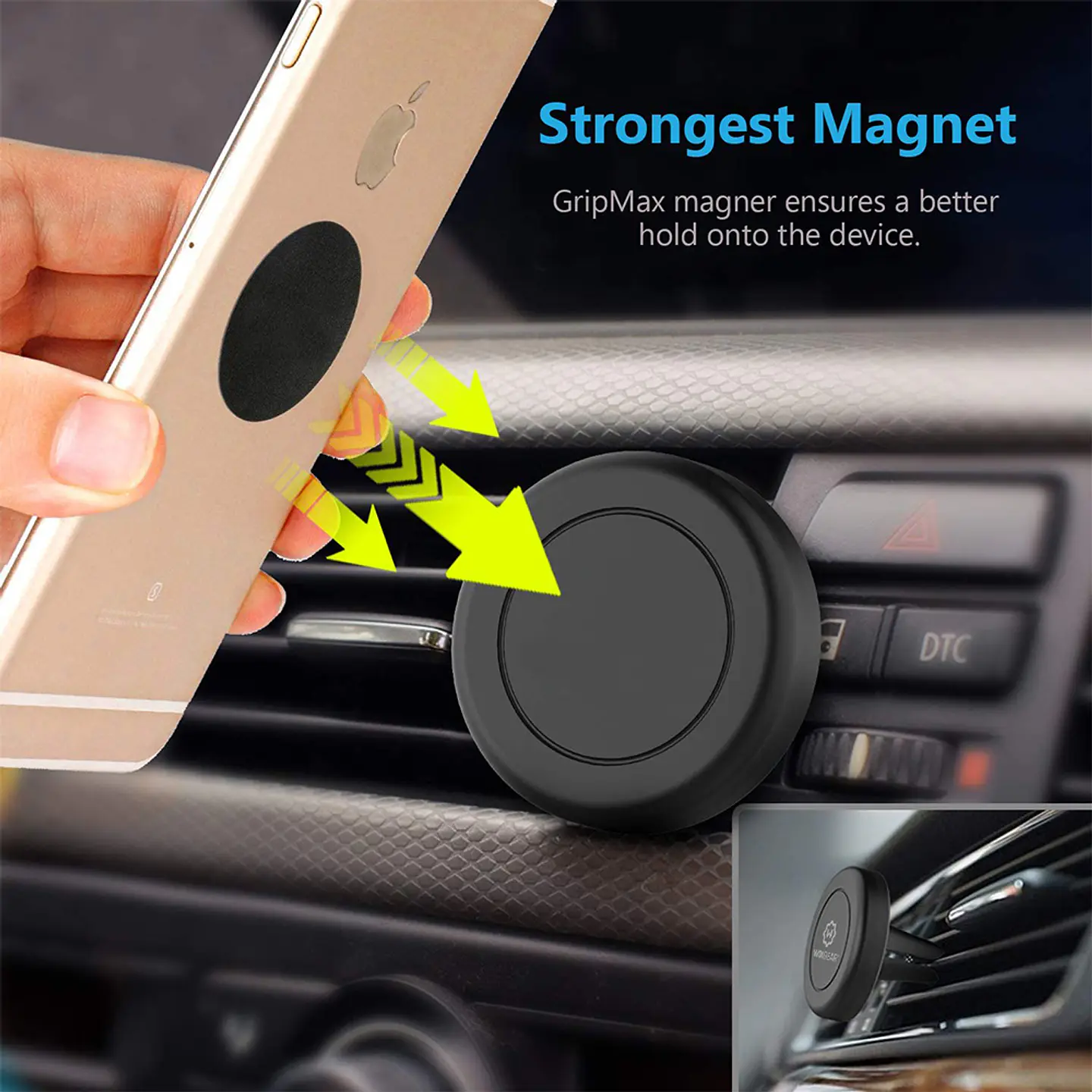 Soporte De Celular Para Auto Iman Magnético Rejilla Del Aire 5