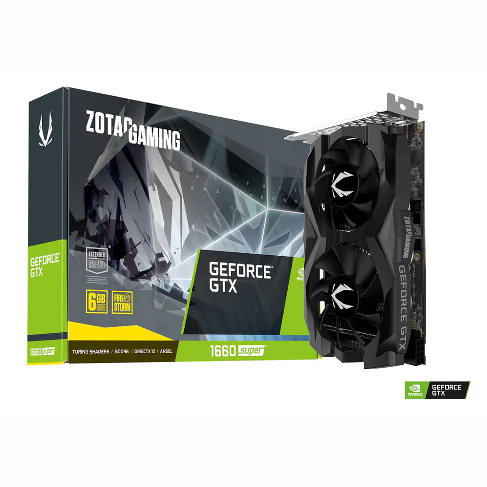 Tarjeta de Video ZOTAC GeForce GTX 1660 SUPER Twin Fan Black, 6GB GDDR6, 192-bit 1