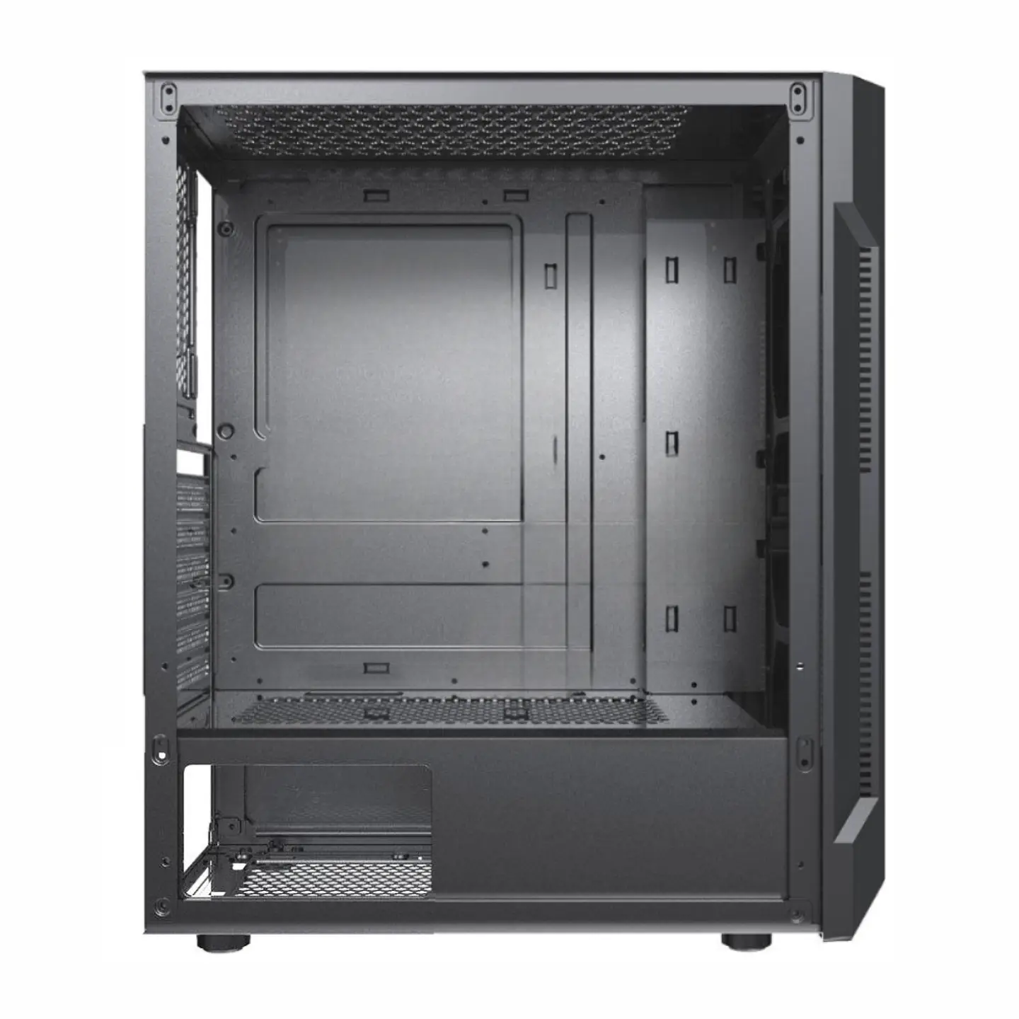 Gabinete Atx con Vidrio Templado Black Star, frontal ABS, USB 3.0 3