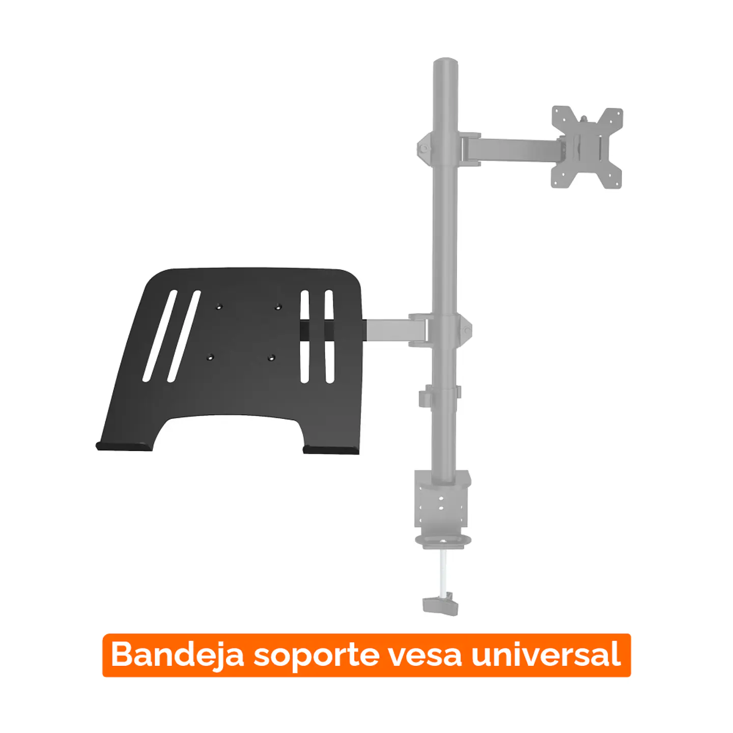 Bandeja de acero para notebook, accesorio de soporte monitor 4